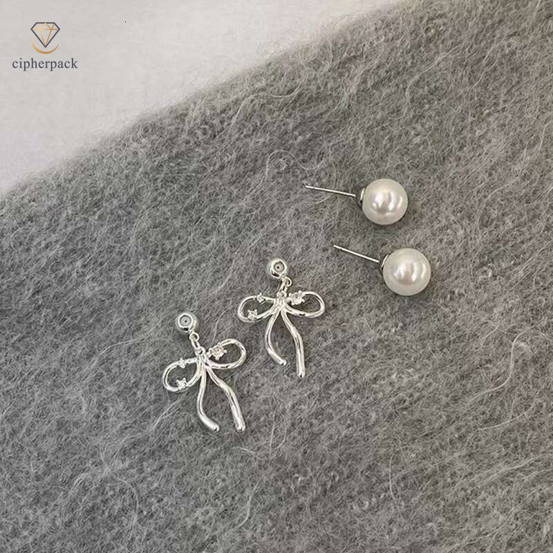 Perfect Girl~Unique Bowknot Pearl for Women 2026 New Popular Stud Earrings Versatile High-End Ear Accessories