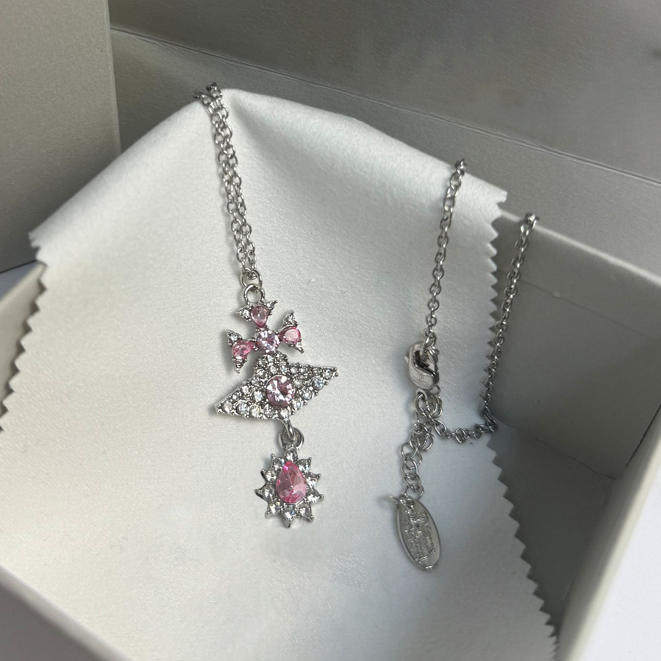 New Fashion Designer Silver Plated Pink Zircon Planet Pendant Earrings Luxurious And Exquisite Gift Suitable For Ladies Parties Elegant And Matched