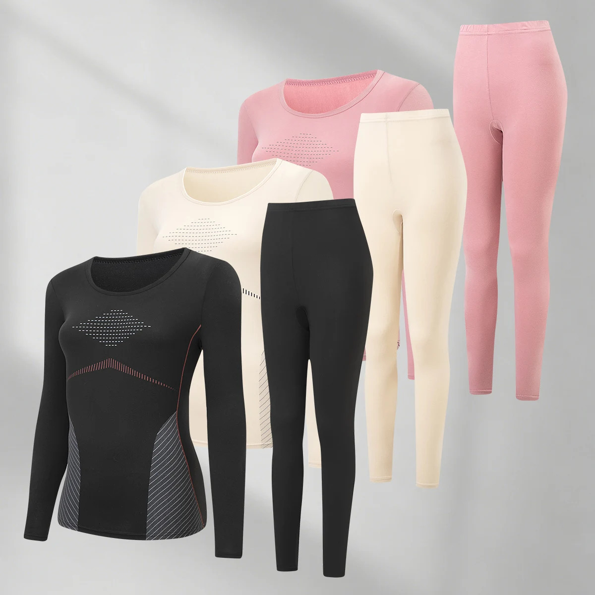 2piece Autumn And Winter Women's Printed Long Sleeved Pants Warm Suit Casual Sports Slim Fit Base Comfortable Home Wear 261012