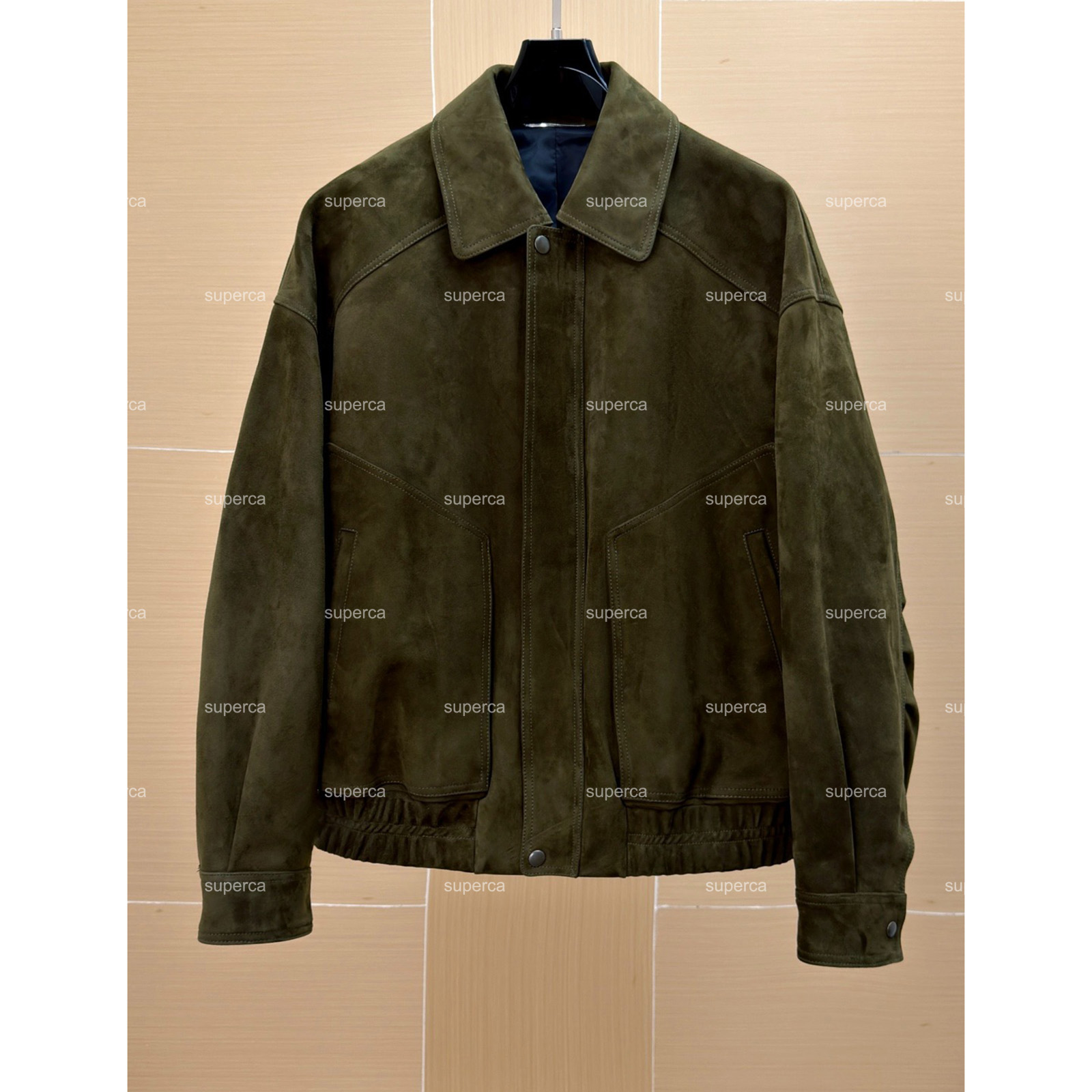 Luxury designer men's genuine leather jacket ,Unisex Lapel Suede Bomber Jacket, Vintage Matte Suede Loose Aviator Style Casual Outerwear Coat