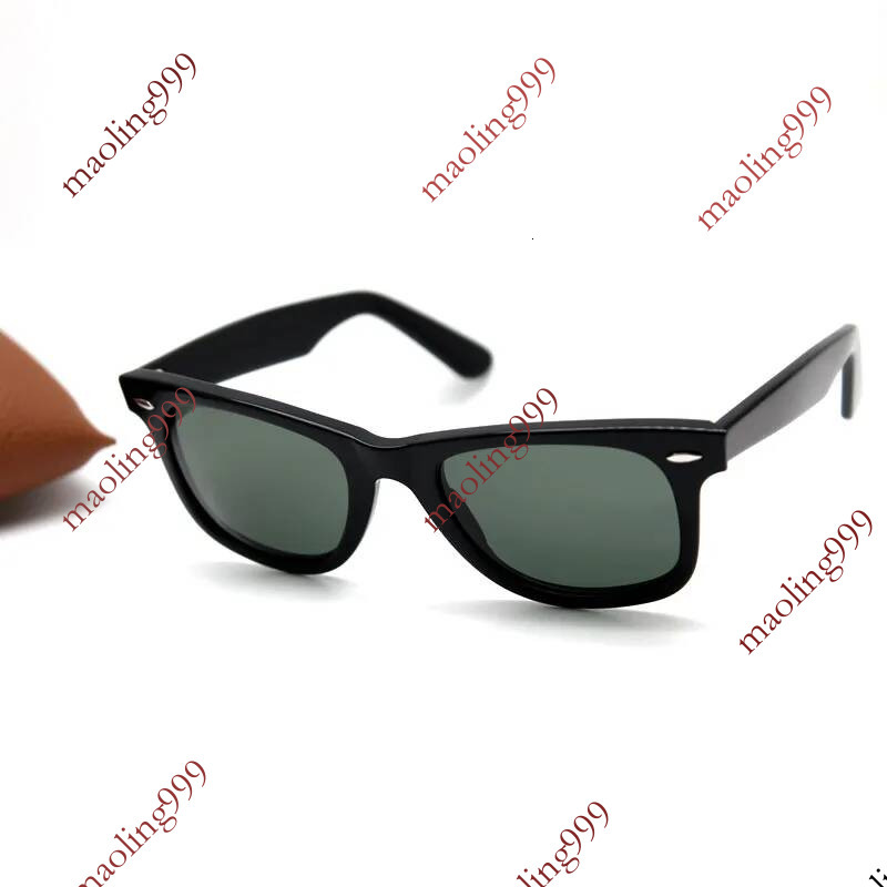 4340 Sunglasses Mens Designer Way Farer Ease Square Black Frames Glasses Ladys Fashion Green Lens Eyewear 50mm