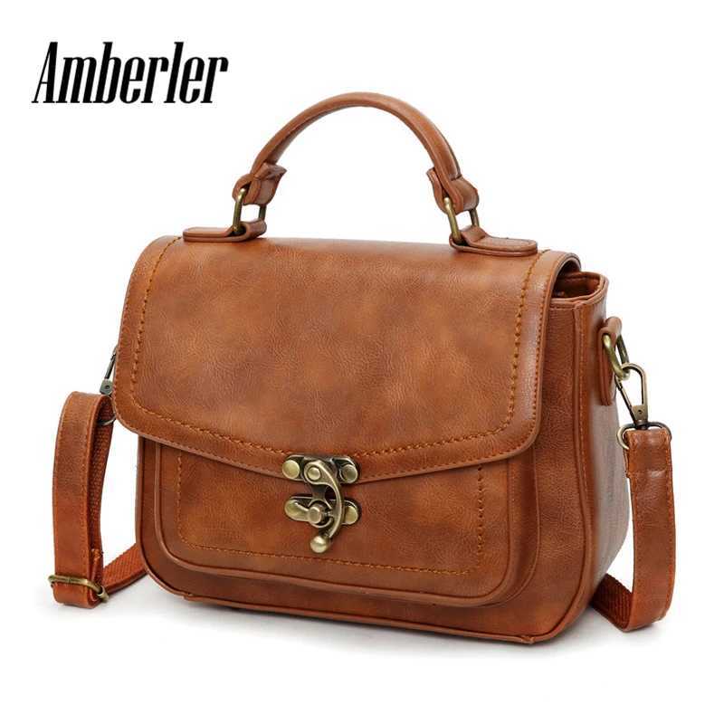 Amberler Women Shoulder Bag PU Leather Small Handbags Famous Designer Ladies Crossbody Messenger Bags Casual Female Travel Bag Q261016