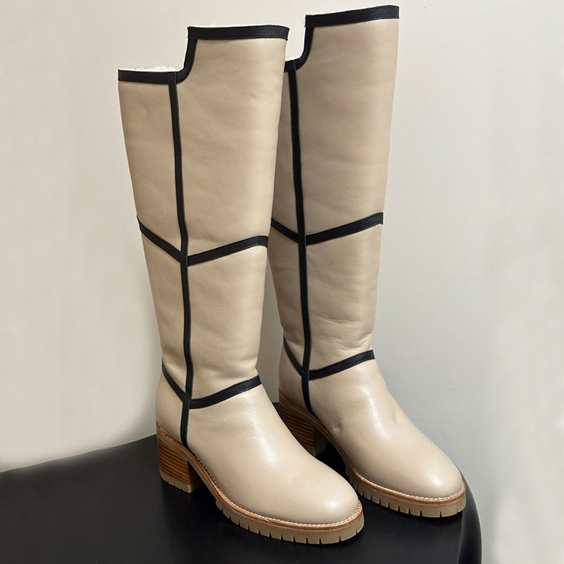 Diseñador Otoño Botas altas hasta el muslo Botas de lujo para mujer Antideslizante Resistente al desgaste Botas con suela de cuero Botas con suela c