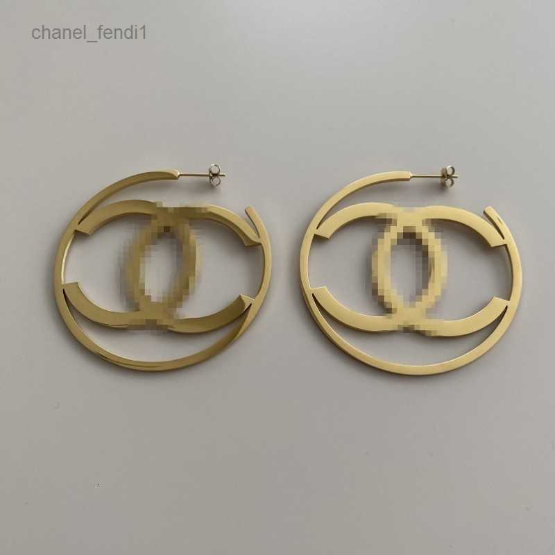 16 Mix Styles Luxury Designer Earrings Titanium Steel Simple Hollow Letter Hip Hop Earrings Hoops Fashion Jewelry For Women Wholesale