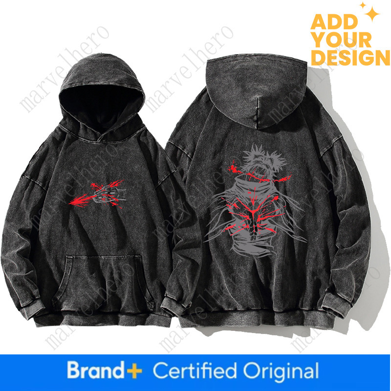 Choso Jujutsu Kaisen Anime Graphic Hooded Men Women Vintage Hoodies Washed Sweatshirt Harajuku Streetwear Male Pullover