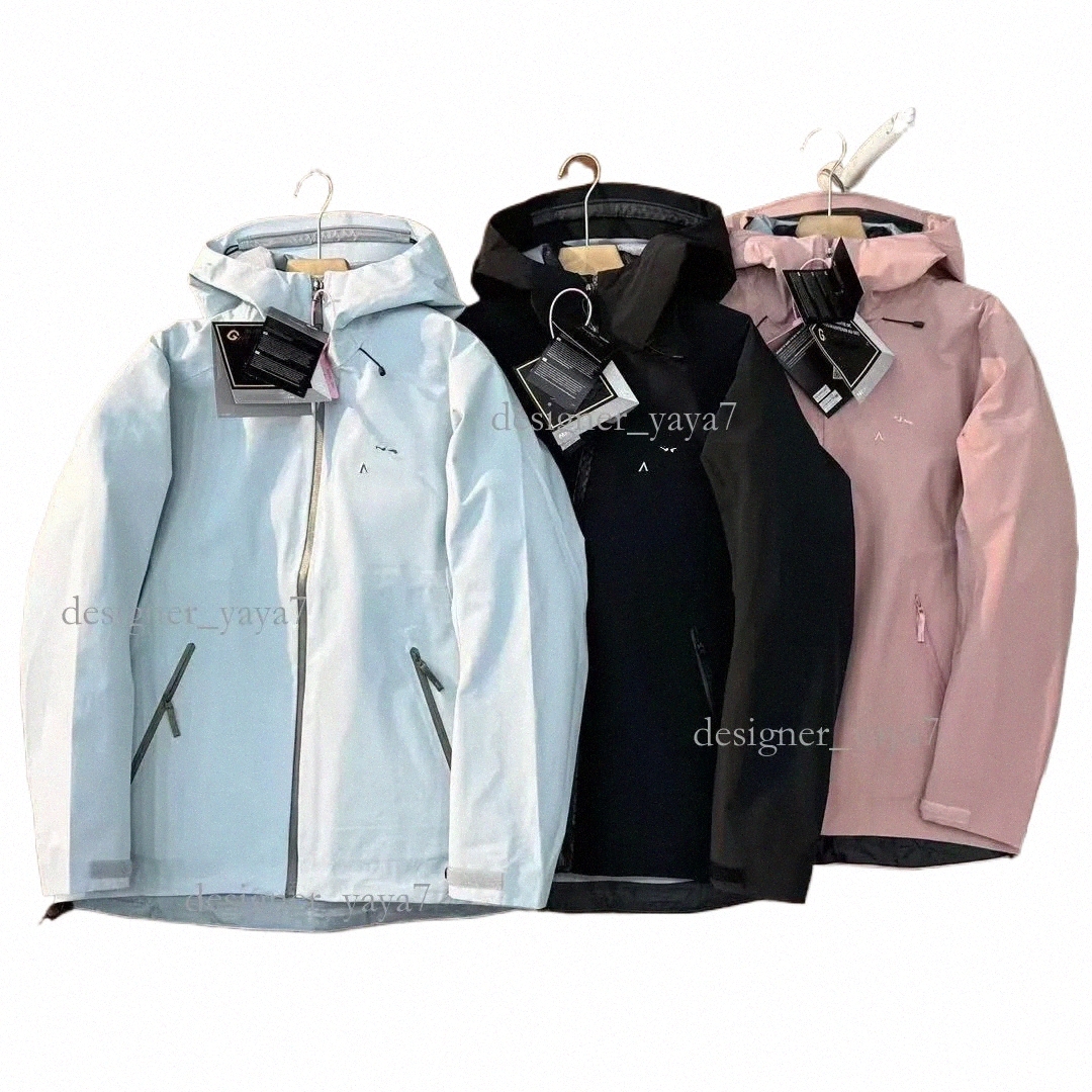 designer Jacket Mens Hard Shell Rain Jacket Embroidery Waterproof Windbreaker Hooded Zip Up Ski Jackets Raincoat for Outdoor Fishing Skiing l1oV#