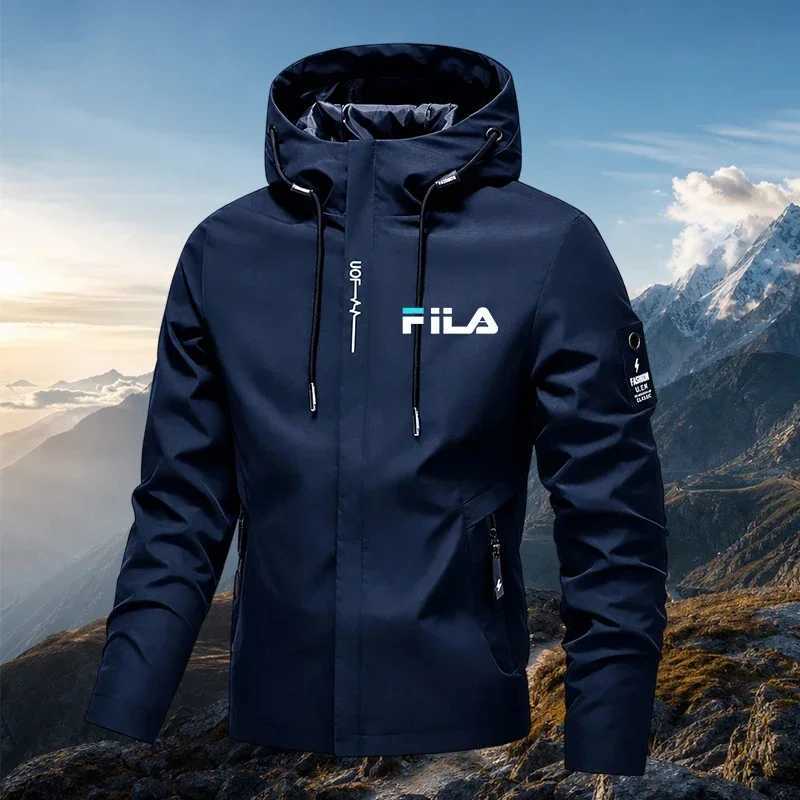 Outdoor Jackets Hoodies 2026 New Spring and Autumn Black Hooded Lightweight Outdoor WindbreakerT261016