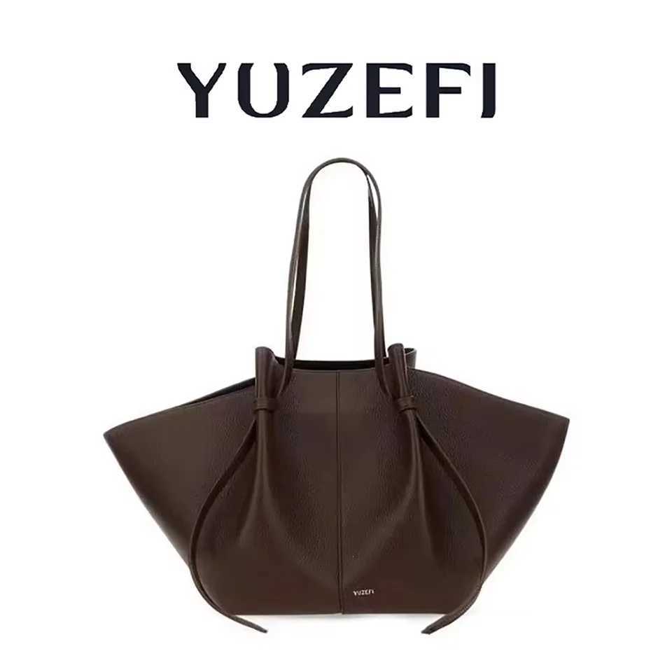 YUZEFI Women Tote Bag Solid Color Retro Minimalist Relaxation Luxury Versatile Daily Commuter Travel Large Capacity Shoulder Bag X261016