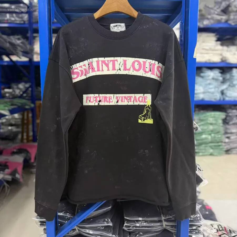 Fashion Designer Sweatshirts Women Men Classic Letter Print Hiphop Street Cotton Vintage Oversized Tshirts Spring Autumn Size S-Xl