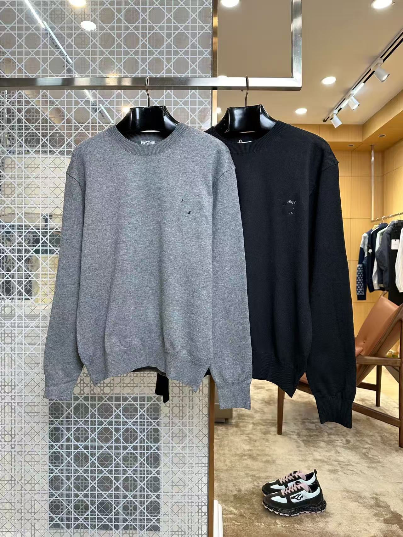 Designer Cross-Border European Station 2026 High-Quality Logo Crew Neck Knit Sweater 39c6