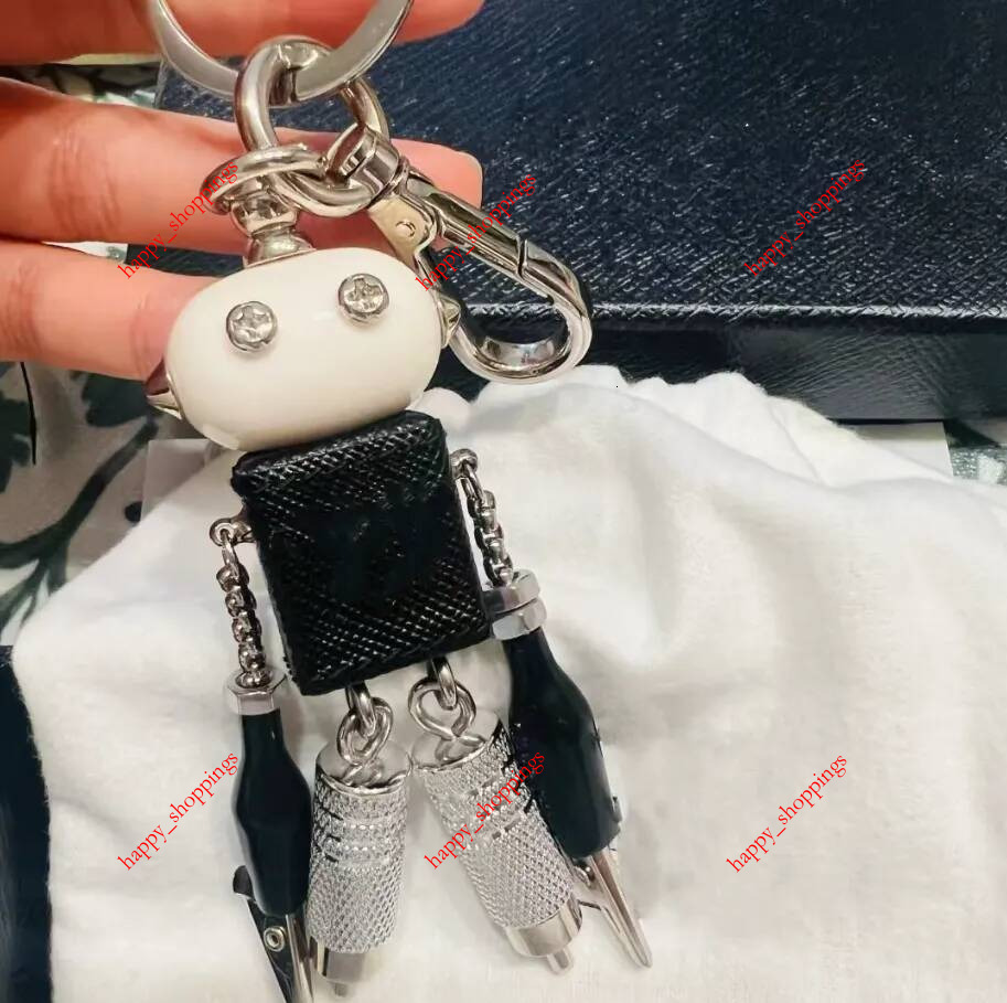 Luxury keychains Letters with Robot designers keychain top Car Key Chain Women Buckle jewelry Keyring Bag Pendant Exquisite Gift