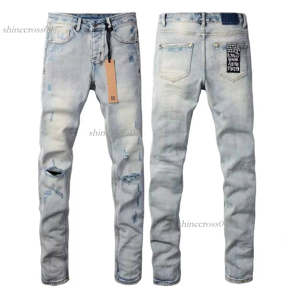 10A purples jean high quality jeans men Correct version 1:1 high quality Mens purple jeans denim jean jeans for mens designer rock revival jeans men