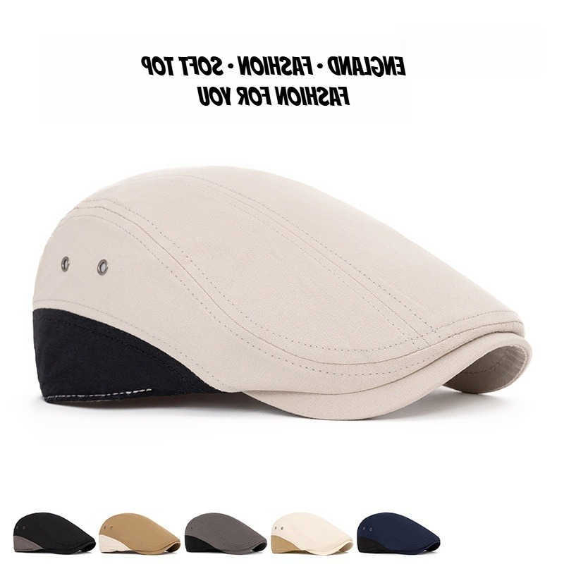 Vintage 1pc Patchwork Beret Hats for Men Women outdoor Forward Cap Washed Beret Cap Spring Summer Flat Peaked Caps Painter Visor S261016E4OD