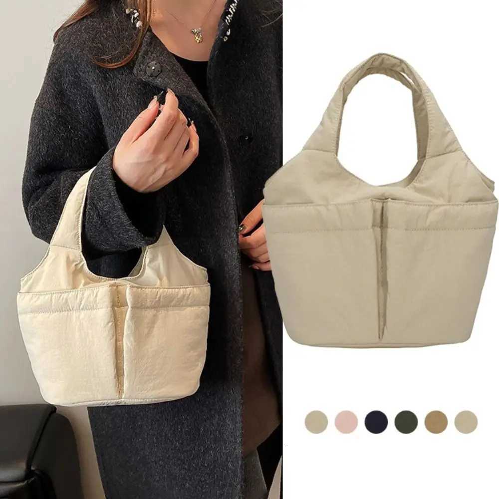 Evening Bags Stylish Lightweight Nylon Tote Bag Multi-pockets Casual Shoulder Bag Small Quilted Hobo Purses College H261016