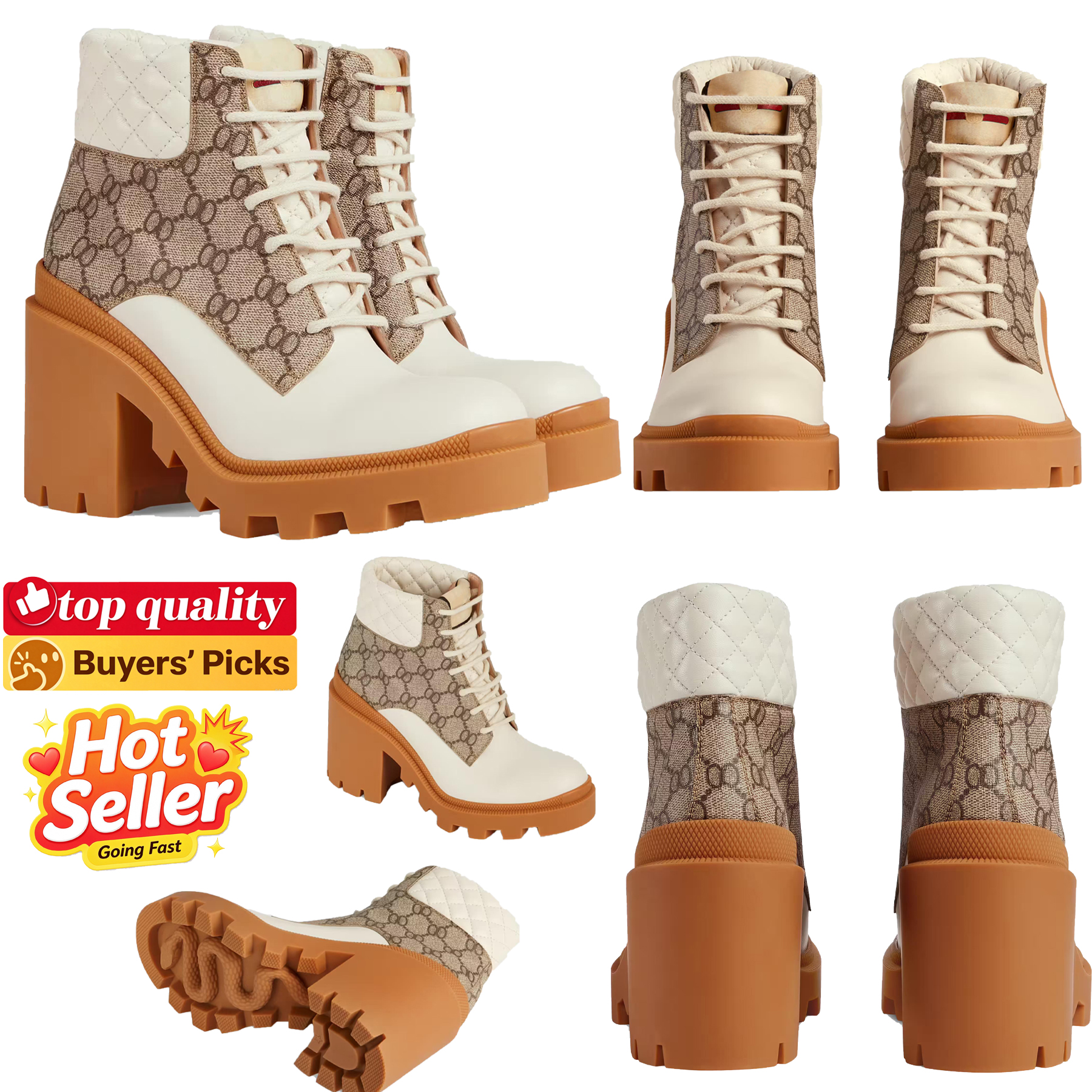 designer boots Womens highquality autumn and winter boots warm winter designer shoes retro British Martin boots high heels casual waterproof ankle b