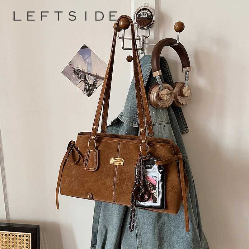 Totes Women's Faux Suede Metal Plate Decor Shoulder Bag Retro Casual Aesthetic Daily Shopping Travel Handbag 2026 New Trend Tote Bags X261016