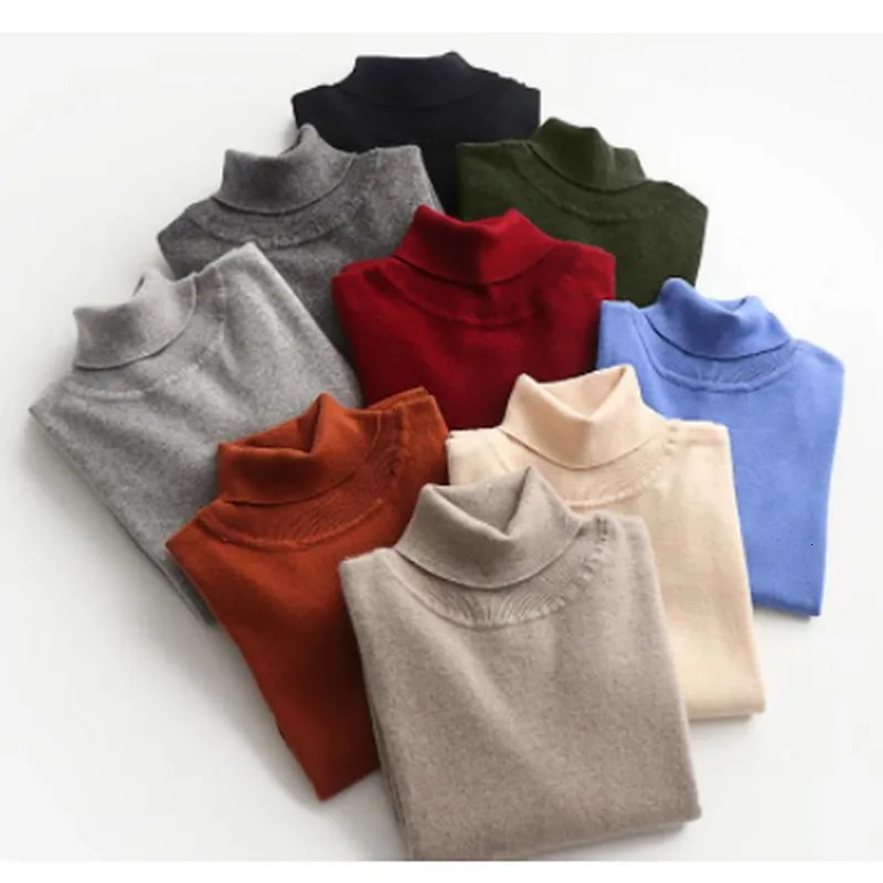 2023 Autumn Winter Men's Warm Turtleneck Sweater High Quality Fashion Casual Comfortable Pullover Thick Male 261009