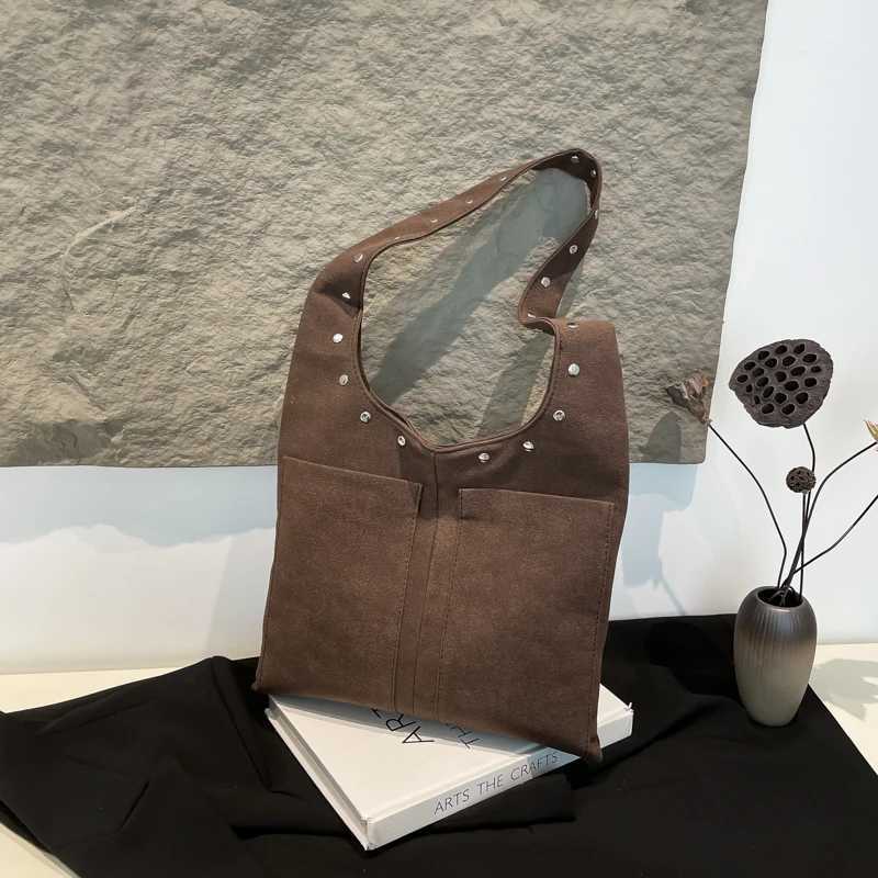 Shoulder Bags 2026 Casual Faux Suede Sequined Tote Bag for Women Large Capacity Shoulder Handbag with Hasp Lock Versatile Waterproof Purse X261016