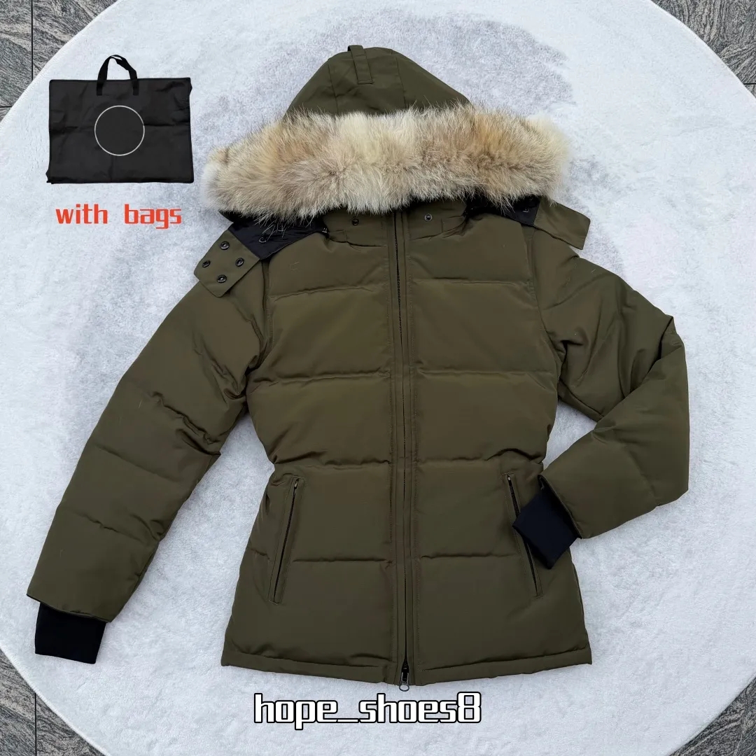 2026 Women Puffer Jackets canadian coats Designer down Jacket Winter Parka Long Coat women Large Pocket Fur Collar Windbreaker women Outerwear Luxur