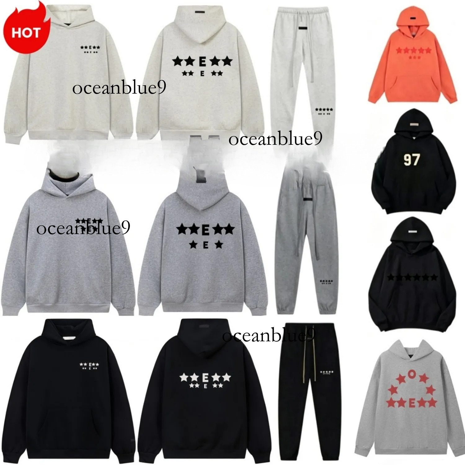 essential mens hoodie designer essentials sweater unisex pullover long sleeve O Neck Letter printed overcoat sweatshirt streetwear hoodie for man to
