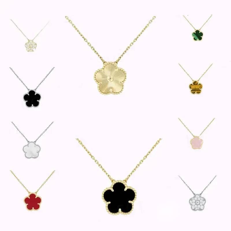 Classic Clover Necklace Pendant Pearl Mother silver Plated 18K for Women's Girl Valentine's Mother's Day Engagement leaf designer lux