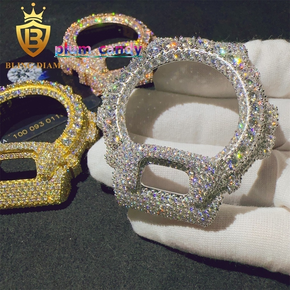 Luxury Brass GM6900 Iced Out Hip Hop VVS Miossanite Diamond Custom Fine Hip Hop Jewelry Watch Case Bezel
