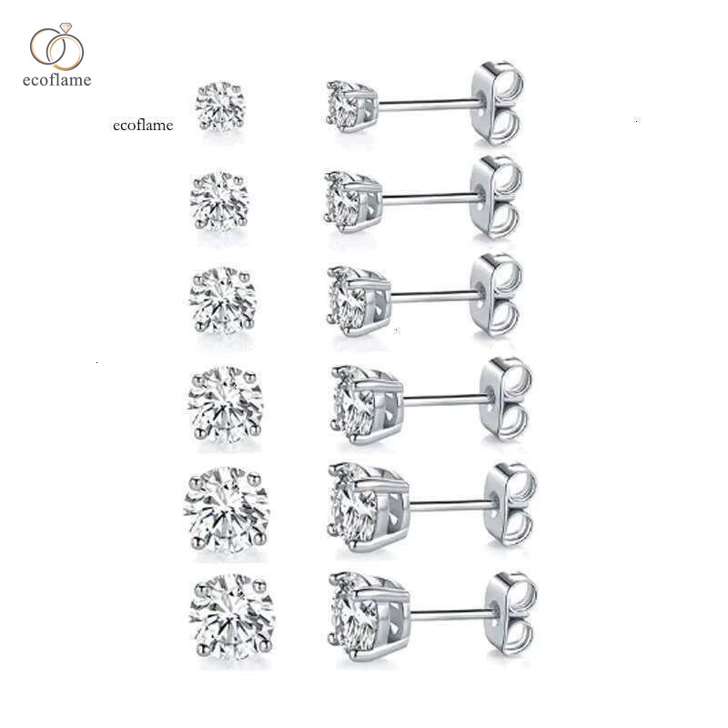 Fashion Lab Created Dia Jewelry Design S Sterling Sier Custom Classic Women Men moissanite Moissanite Fine Stud Earrings