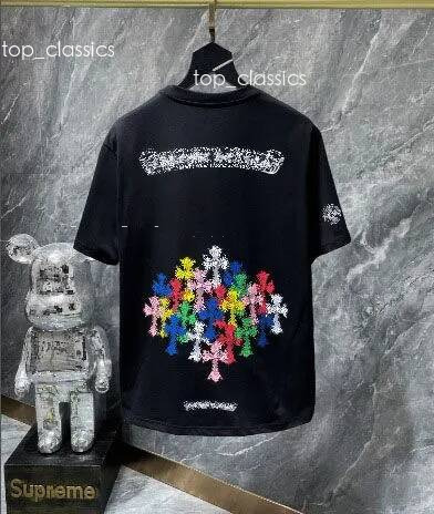 Chrome Tshirt Couple Graphic Tee Shirt Chrome Shirt Embroidered Letters Cotton Designer T Shirt Tops Shirts Tees Chrome T Shirts Mens Breathable Com