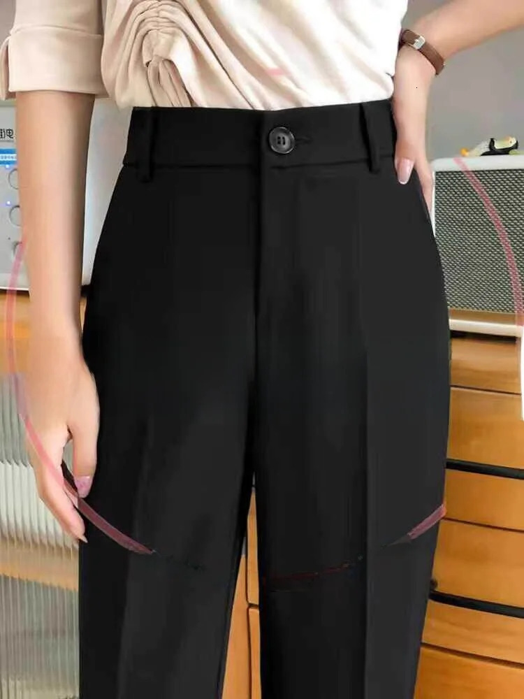 plus Size High Waist Drapey Wide Leg Suit Pant's Summer Fashion Commute Style Loose Fit Trousers for Heavy Girls 261015
