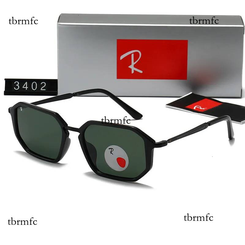 RB Woman Man Shade Designer Luxury Glasses New 3402 Polarized For Men And Women Small Square Frame UV Protection Metal Sunglasses