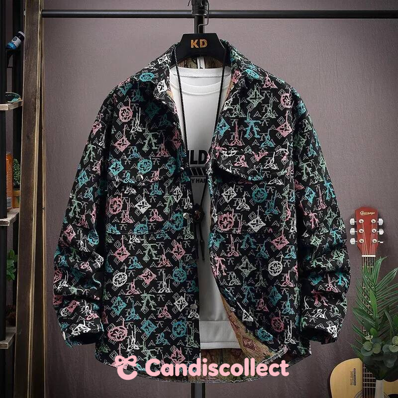louisd 2026 Designer Men's Spring Edition Personalized Casual Fashion Collar Jacket Light Luxury Cool Handsome Warm Sports Outdoor b1f