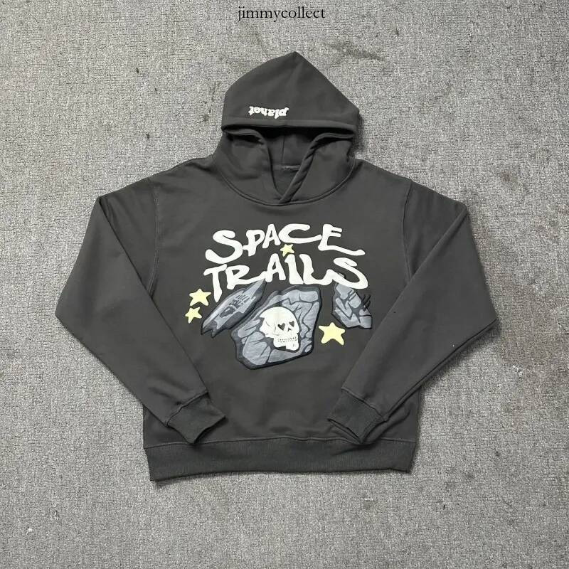 Brokenitys Plante Hoodie Designer Sweatshirt Men Foam Puff Graphic Zip Up High Street Hip Hop Baggy Sweatpants Streetwear Brokens Hoodie Planets Hoo