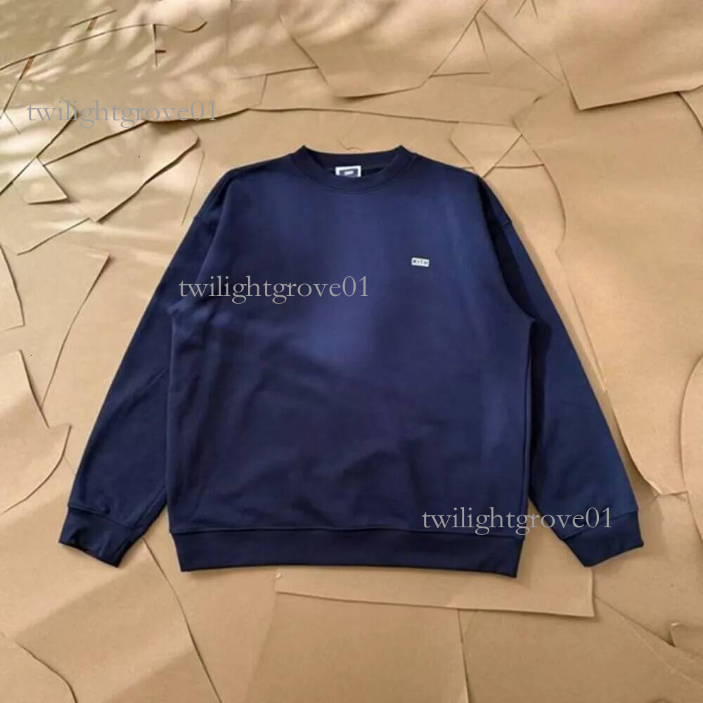 Kithity Hoodie Men Women Premium Quality Casual Solid Small Letter Embroidery Crewneck Sweatshirt Relaxed Fit Pullover Tech Fleece kitthshirt Long S