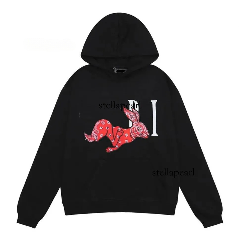 Amirishirr Hoodie Designer Luxury Brand Mens Street Wear Advanced Colorful Pattern Stylish Bone Man Hip Hop High Quality Cotton Long Sleeve Loose Fi