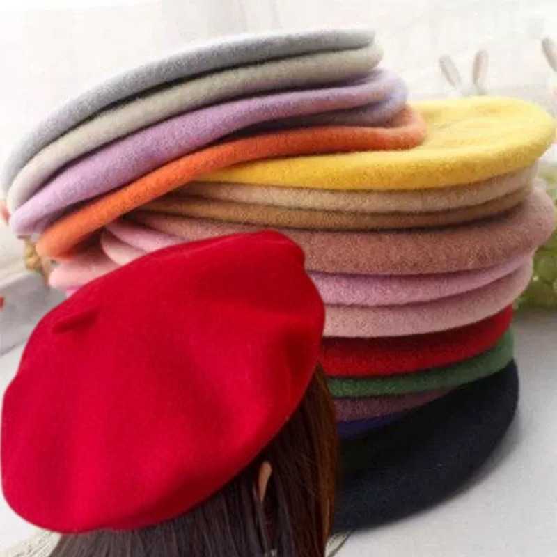 Colors Multiple Woolen Beret Hat for Women Men Classic Vintage Soft Painter Berets Hat Warm Autumn Winter Fashion Caps Ins Style S2610169U6B