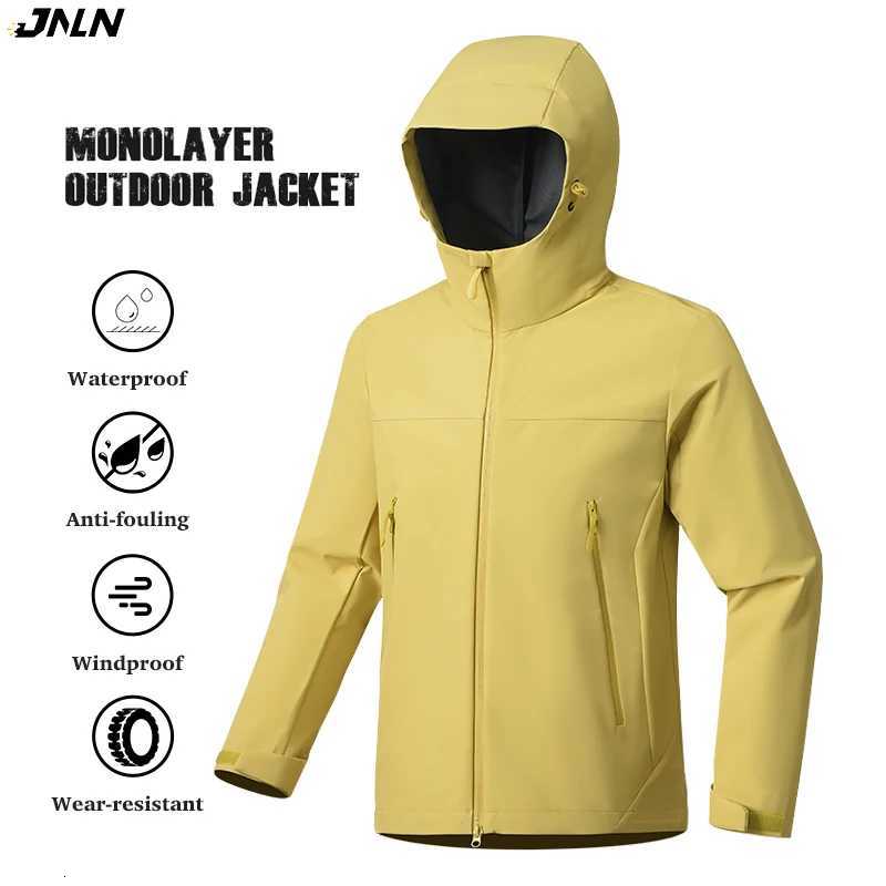 Outdoor Jackets Hoodies JNLN Men's Women's Waterproof Windbreaker Hiking king s Unisex Outdoor Sporty Rain Coat Windproof Climbing Clothes