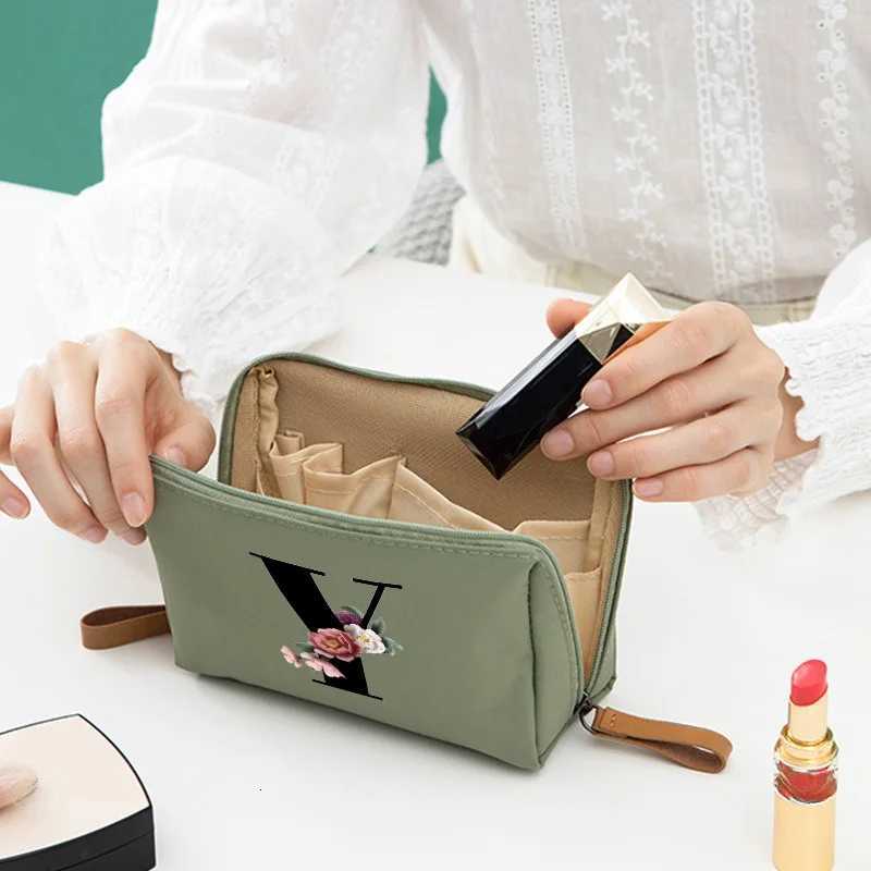 Evening Bags 26 letter printed linen large capacity makeup bag multifunctional storage bag women's handbag storage bag H261016