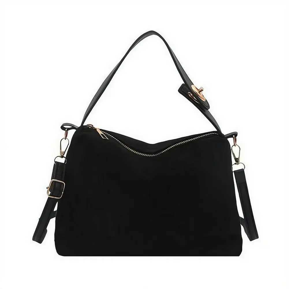 Evening Bags Vintage Frosted Handbag Large Capacity Matte Faux Suede Shoulder Bag Casual Crossbody Commuting Handbag For Women H261016