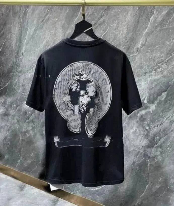 Cross Sanskrit T Shirt Mens Designer Chromelies Shirt Graphic Tee Shirt Chrome Long Sleeve ch Tshirts high quality Womens Designer trendy Shirts 71f