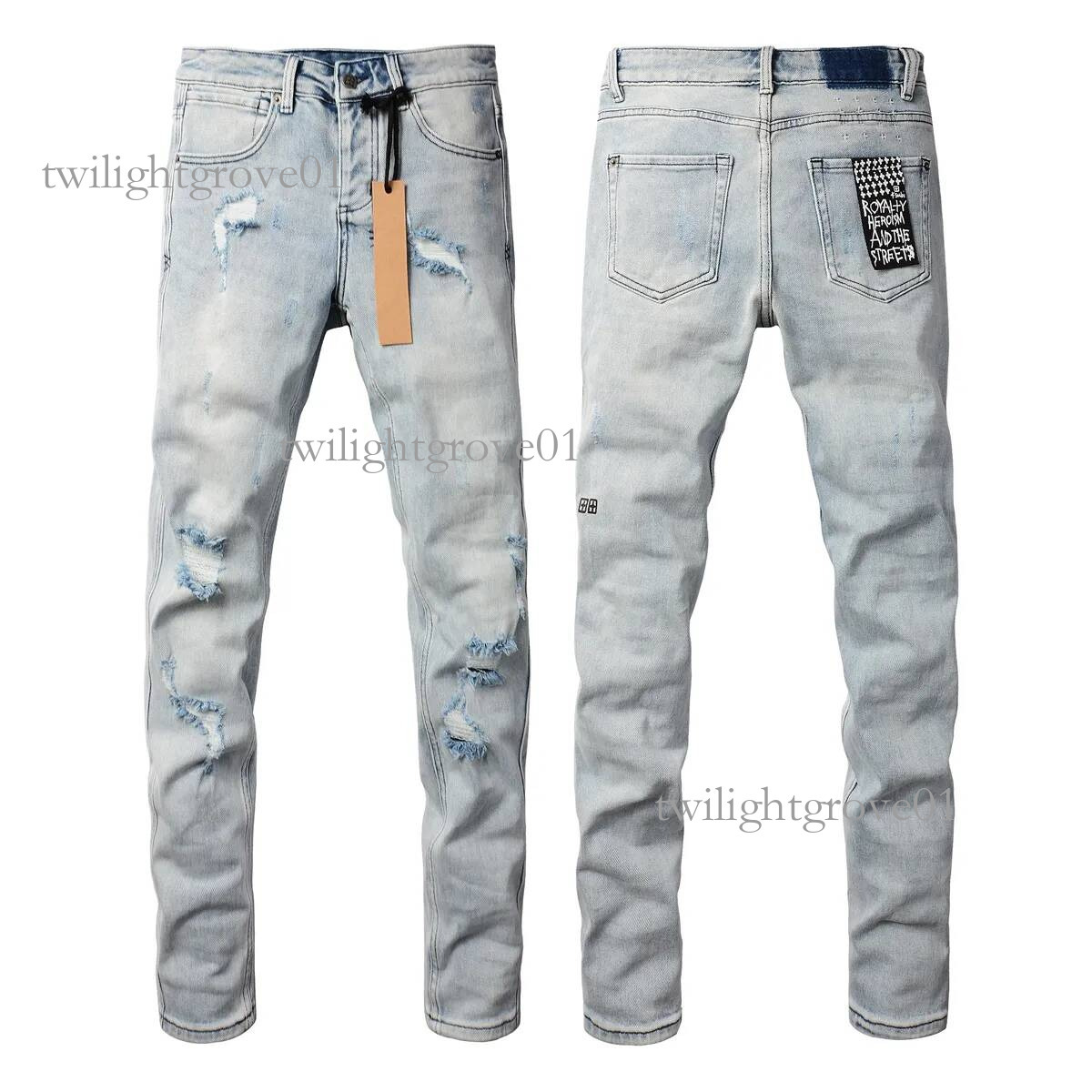 ksubi jeans designer jeans Ksubi men's jeans Ripped High Street Jeans Retro Paint Spot Patch Hole Denim Streetwear silm Feet Micro Elastic High