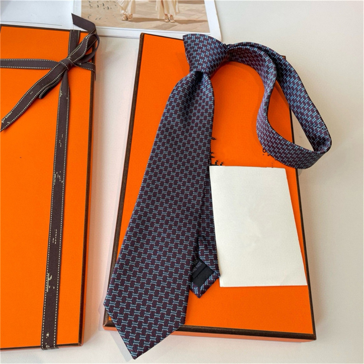 Aldult Jacquard Party Wedding Business Woven Fashion Design Hawaii Neck Ties box New Neck Ties High Quality Letter 100% Tie Silk black blue 9964