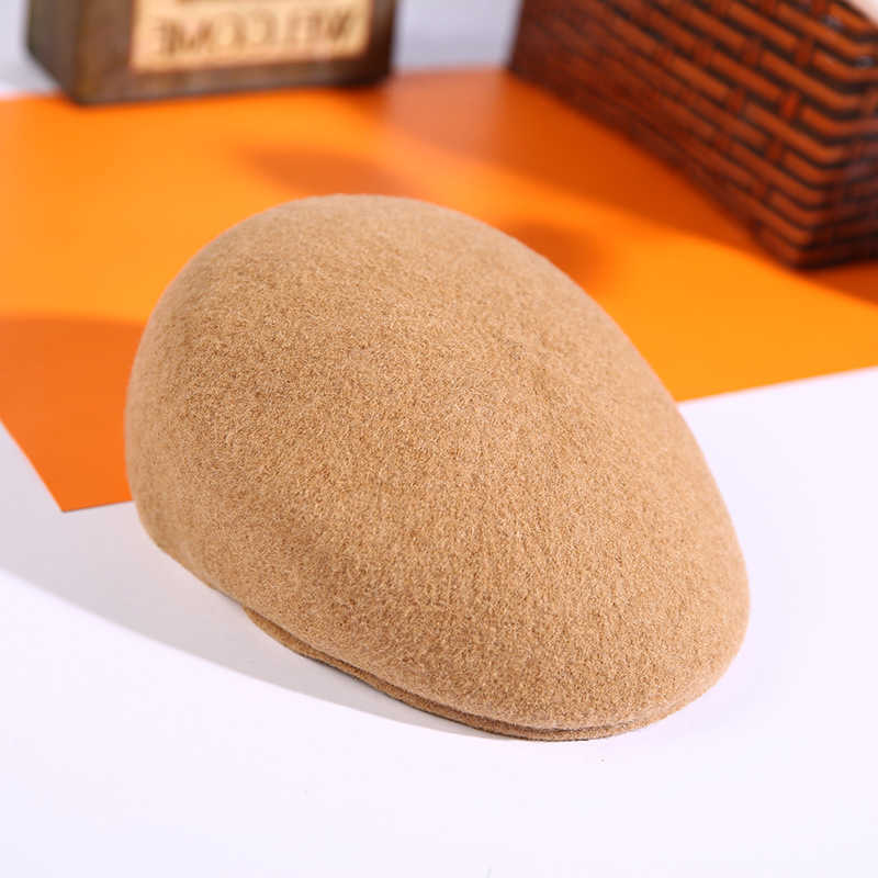 Wool Winter Flat Cap Beret Men Women Wool Newsboy Driving Hat Thick Warm Autumn Winter Cap Outdoor Soft Breathable British Style S261016CRU9