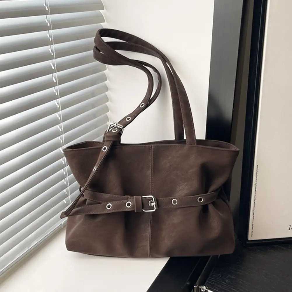 Totes Winter Women's Retro Minimalist Tote Shoulder Bag Autumn Large Capacity Suede Commuting Vintage Hand Bags for Women X261016