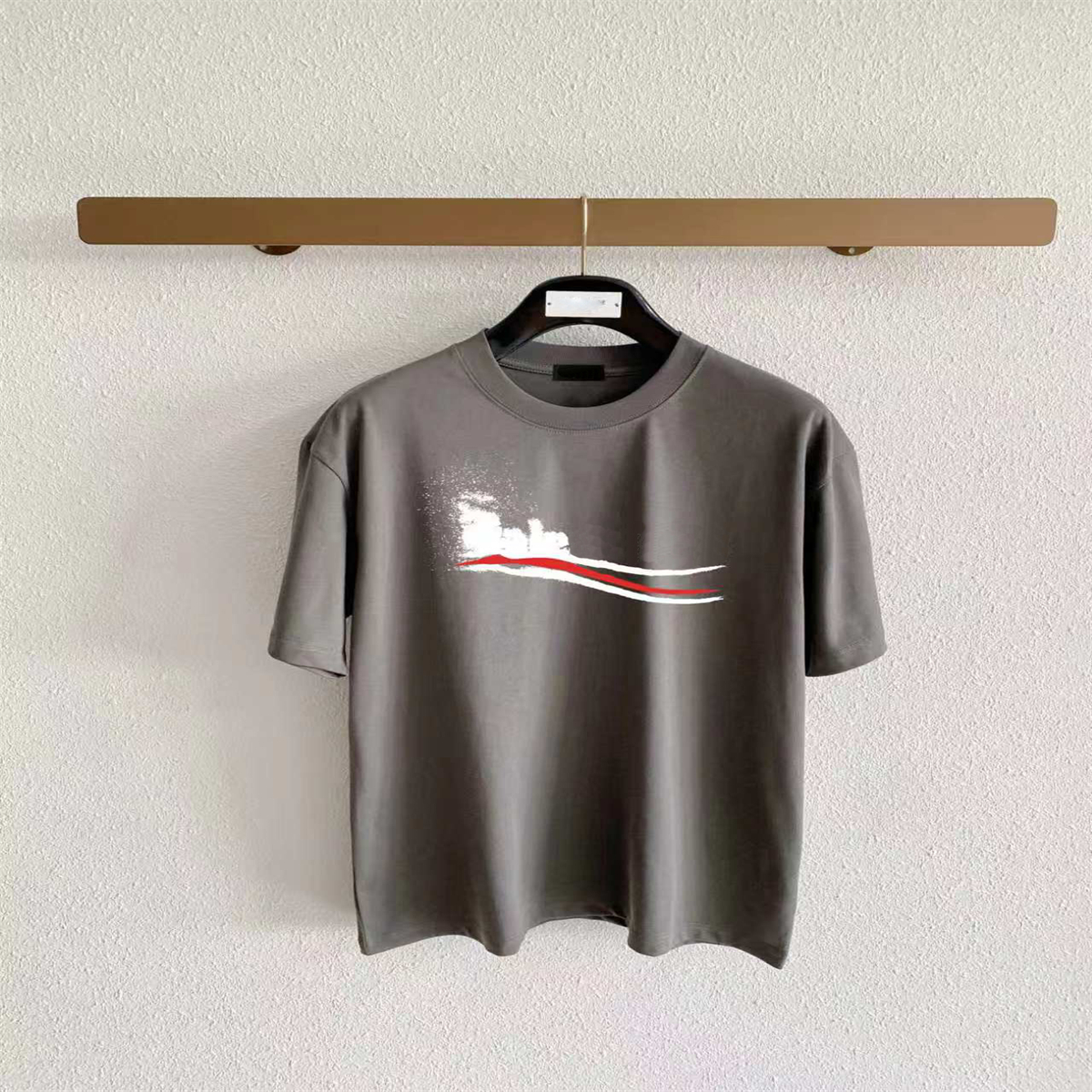 Spring new style hort-sleeved T shirt round neck cotton fabric women's and men's high-quality T-shirt Color black white Size s-2xl 61015c1