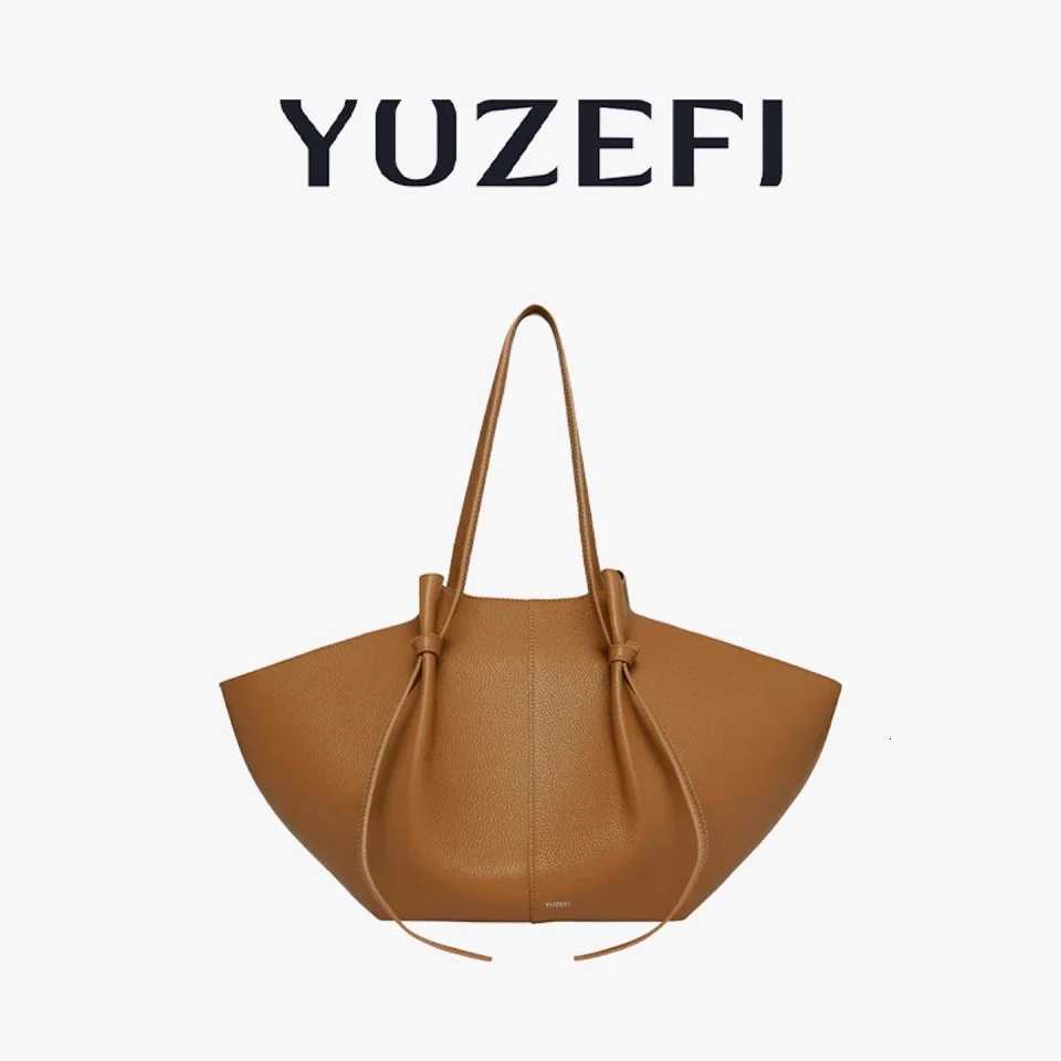 Yuzefi Women Shoulder Bag Solid Color Leather Light Luxury Design High Quality Large Capacity Women Multi Functional Handbag X2610161