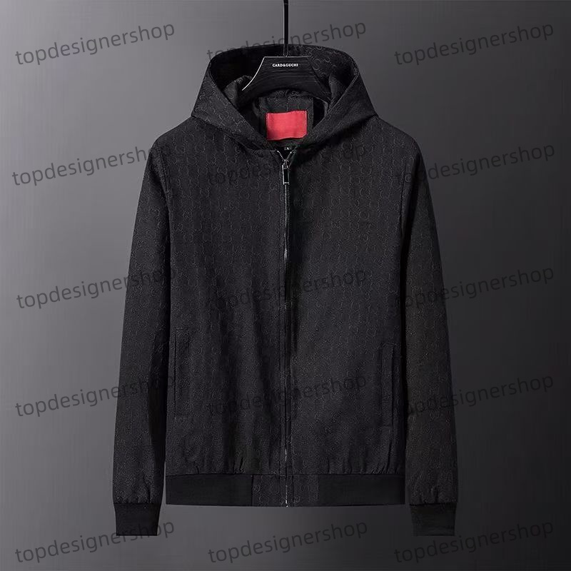 Classic Designer Mens Hooded Jackets Waterproof Coat Zipper Hoodie Quick Drying Windbreaker Autumn Outerwear Trendy Men Sportswear Zip-Up Running Bo