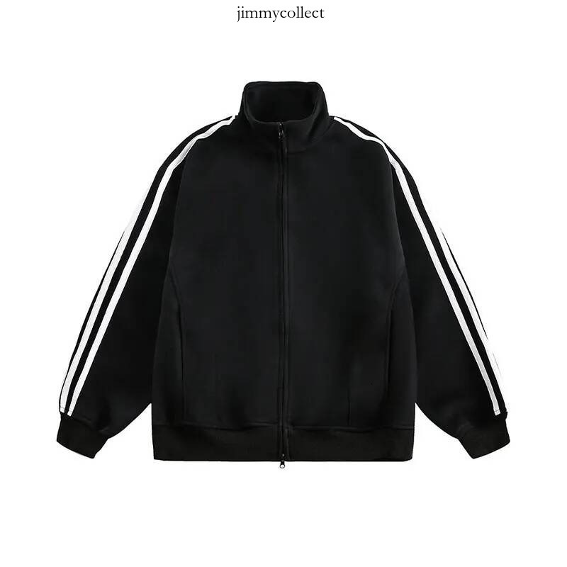 individual Jacket stand up collar a trendy brand for both men women in spring and fall loose fitting double headed zippers couple's jacket with