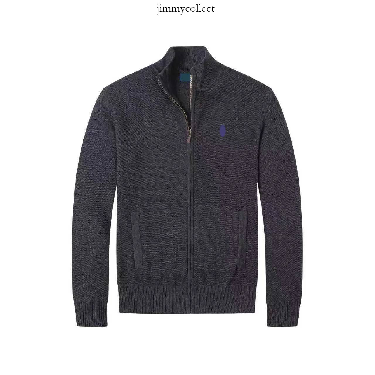 polo Designer Mens Turtle Neck Polo Knitted Sweater Cardigan Jumpers American Trendy Winter HighEnd Embroidery Horse Comfortable Cotton Men Zip Up S