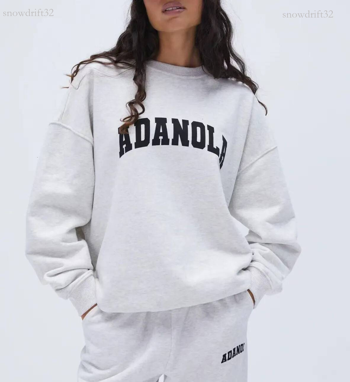 Adanolass Oversized Hoodie Women Letter Print Embroidered Adahoodie Sweatshirt Casual high quality Y2k Streetwear Kangaroo Pocket Tracksuit Top 7cf