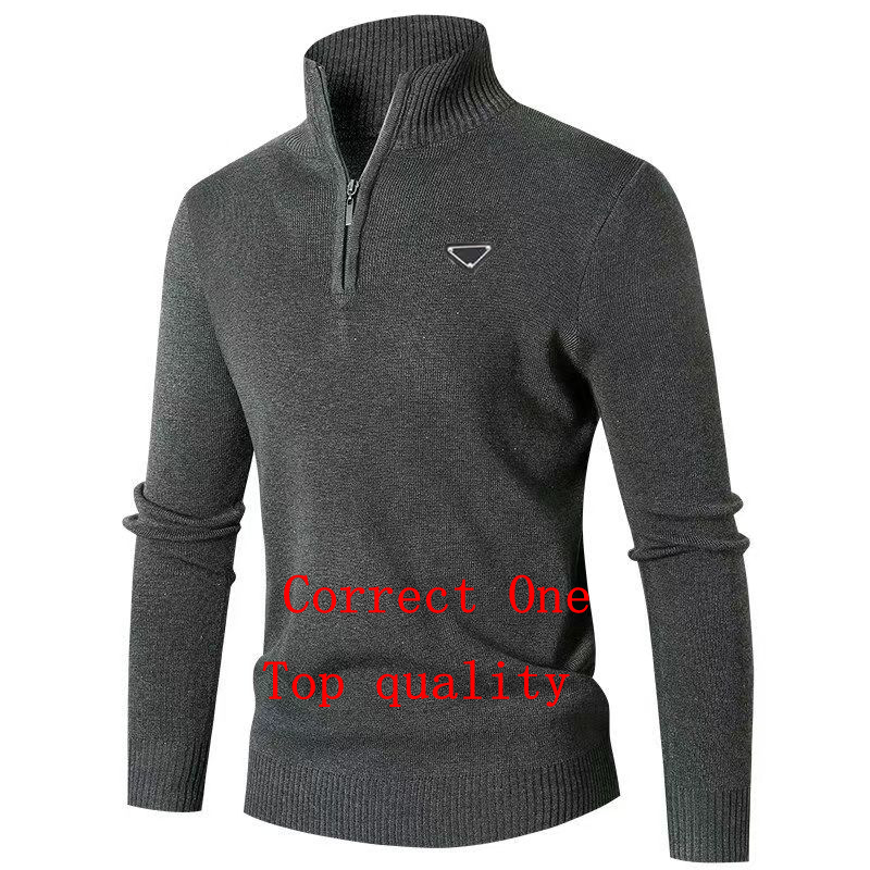 Quarter Zip Mens Sweaters Designer Sweatershirt Stand collar Wool Knited Half Zipper Pullover Dress Triangles Sweaters Men Women Warm Jumper Sweater